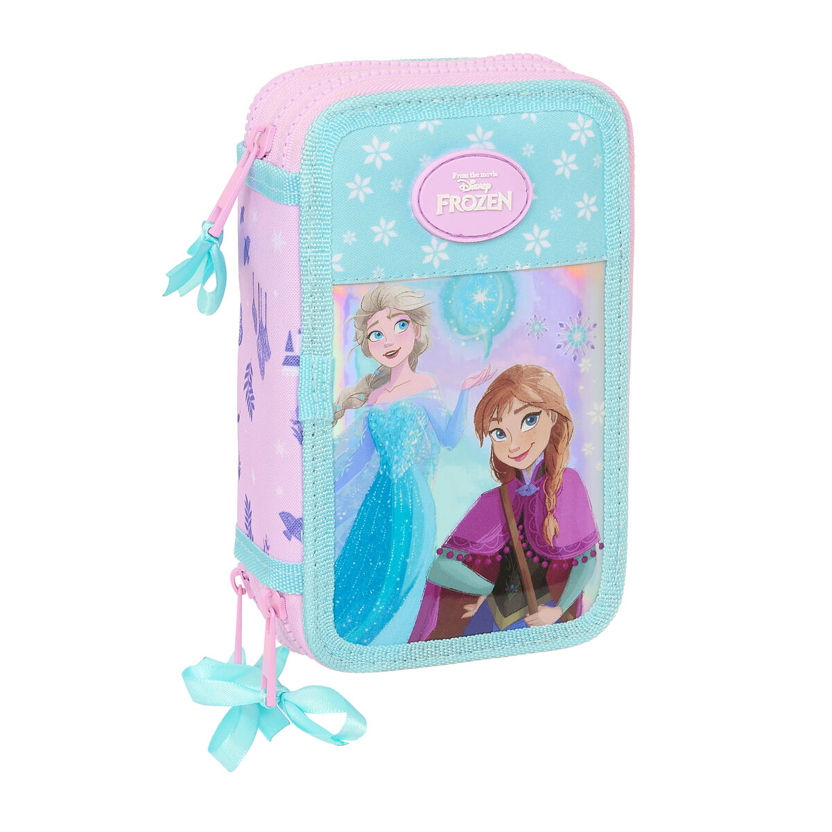 Trojitý peračník Frozen Cool days Fialová Nebeská modrá 12,5 x 19,5 x 5,5 cm 36 Kusy