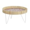 Tácka na chuťovky DKD Home Decor 26 x 26 x 14,5 cm Prírodná Kov Drevo MDF Shabby Chic