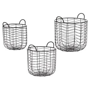 Sada košíkov Čierna Kov (3 pcs)