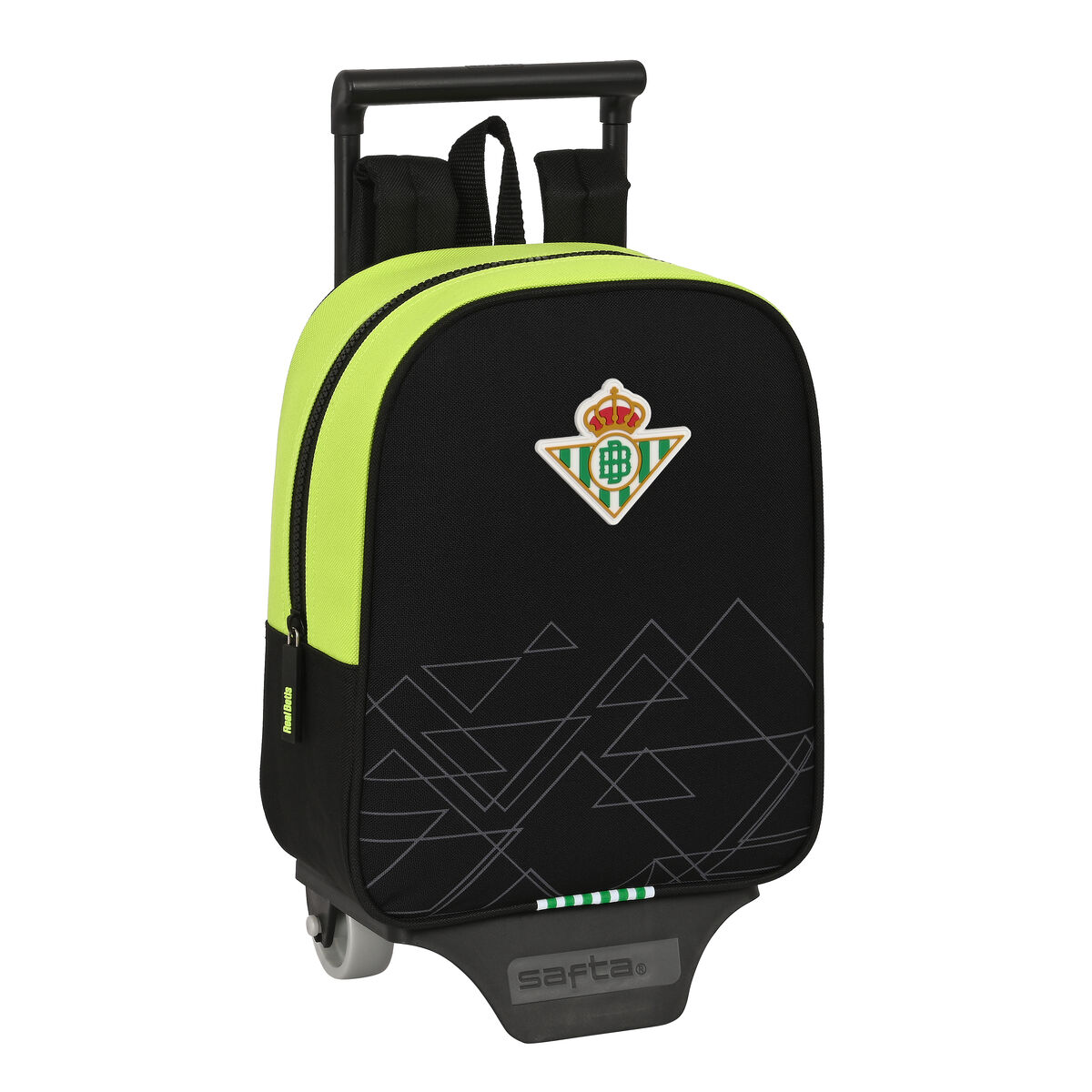 Školská taška na kolieskach Real Betis Balompié Čierna Lime 22 x 27 x 10 cm