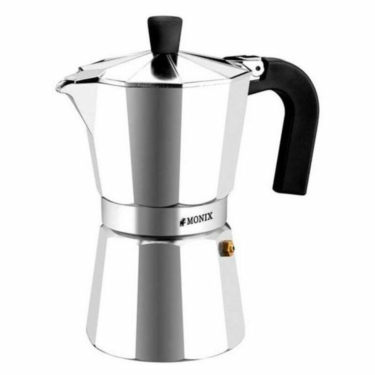 Moka Kanvica Monix Braisogona_M620012 Striebro Aluminium 12 Šálky
