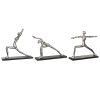Dekoratívne postava DKD Home Decor 33 x 10 x 35 cm Striebristý Čierna Indián Yoga (3 kusov)