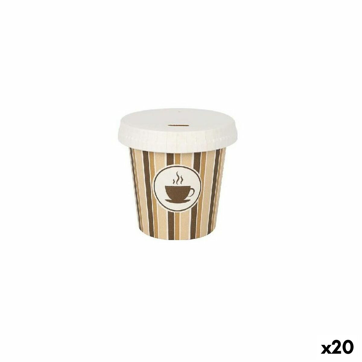 Sada pohárov Algon S vrchnákom Jednorázový; nevratný Káva Kartón 10 Kusy 120 ml (20 kusov)
