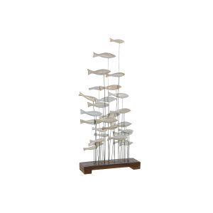 Dekoratívne postava Home ESPRIT Biela Gaštanová Špirály; fusilli 45 x 15 x 100 cm