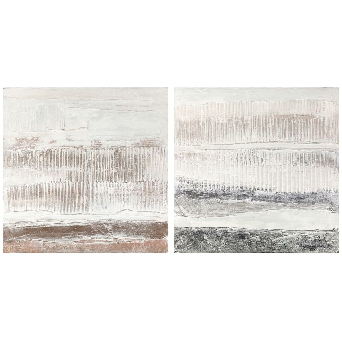 Maľba DKD Home Decor 100 x 3,7 x 100 cm Abstraktný Mestská (2 kusov)
