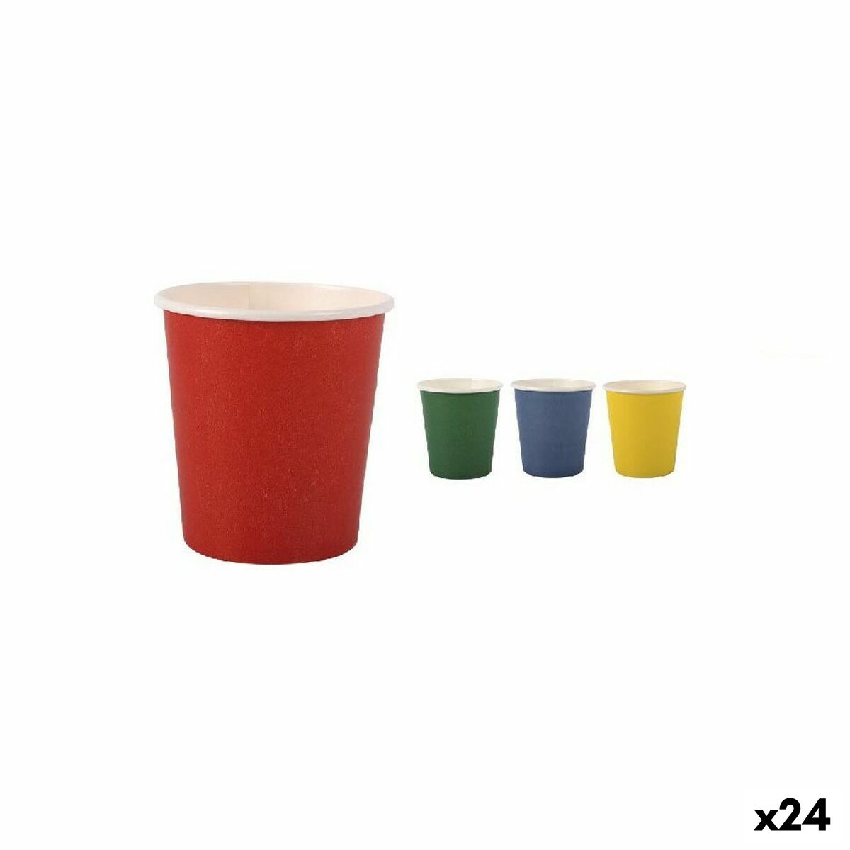 Sada pohárov Algon Jednorázový; nevratný Kartón Viacfarebná 20 Kusy 120 ml (24 kusov)