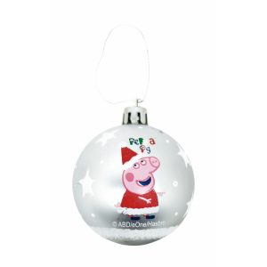 Vianočná guľa Peppa Pig Cosy corner Striebristý 6 kusov Plastické (? 8 cm)