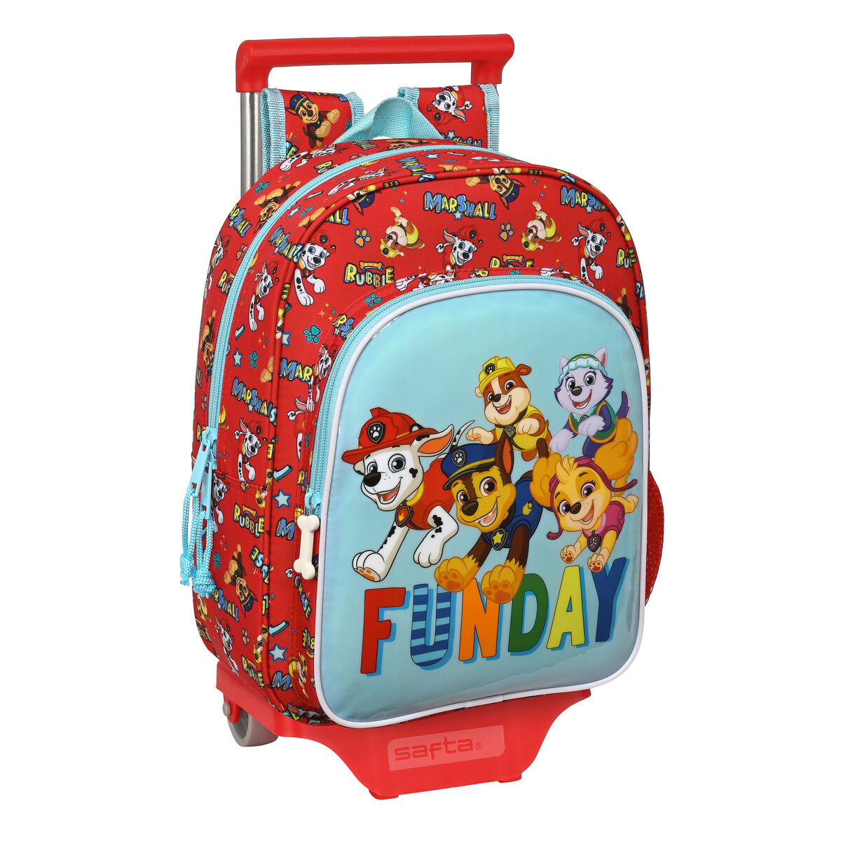 Školská taška na kolieskach The Paw Patrol Funday Modrá Červená 26 x 34 x 11 cm