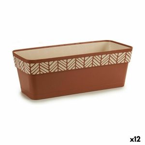Samozavlažovací hrantík Stefanplast Orfeo Terakota Plastické 18 x 17 x 49 cm (12 kusov)