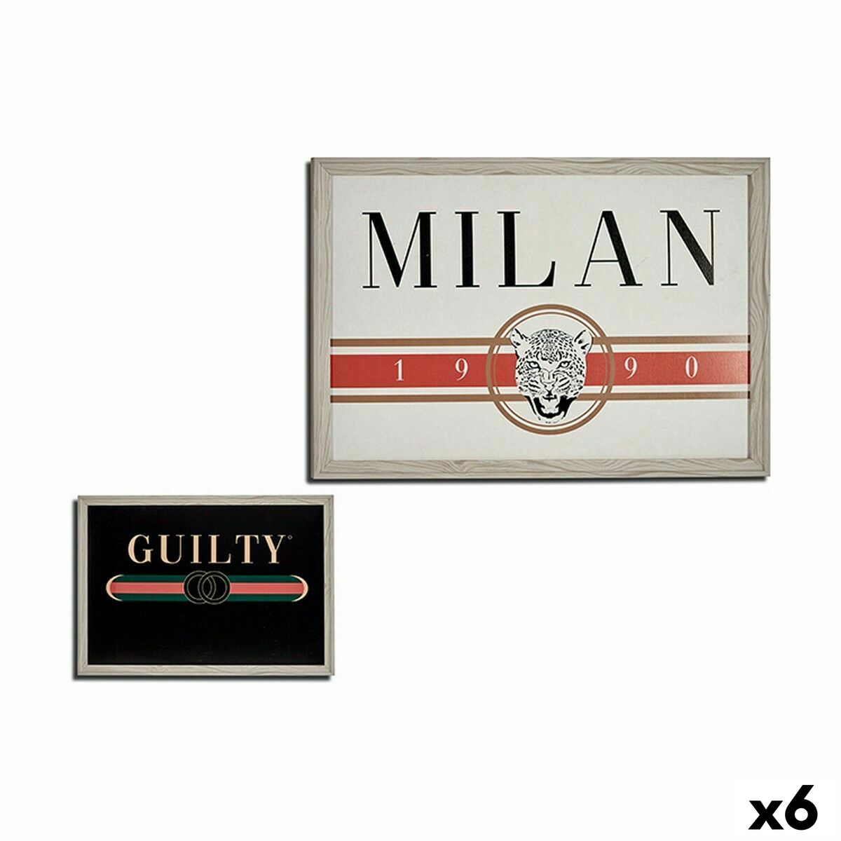 Maľba GUILTY MILAN drevotriesková doska 46 x 2 x 66 cm (6 kusov)