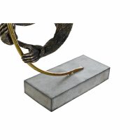 Dekoratívne postava DKD Home Decor 33 x 25 x 48 cm Čierna Zlatá opica Moderný (2 kusov)