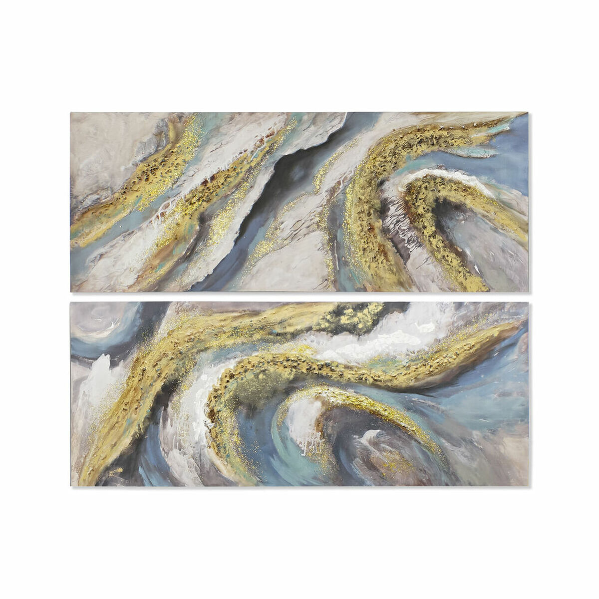 Maľba DKD Home Decor 150 x 3 x 60 cm Abstraktný Moderný (2 kusov)
