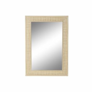 Nástenné zrkadlo DKD Home Decor Viacfarebná Prírodná Drevo Vintage Scandi 70,5 x 2,5 x 100,5 cm