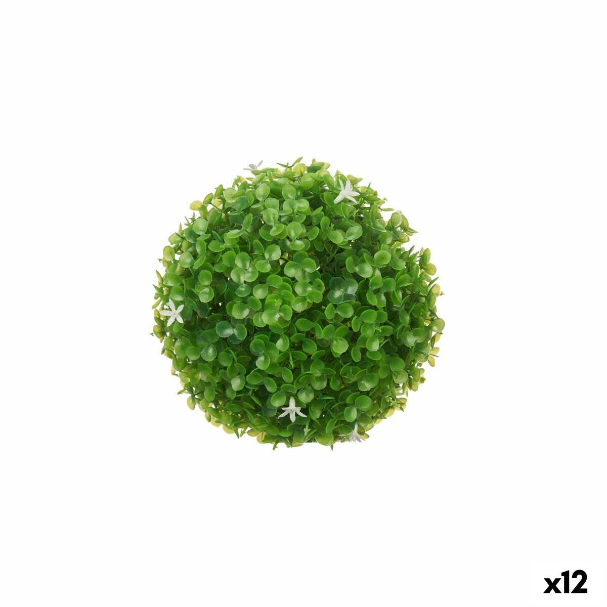 Okrasná rastlina Kvety Listy Lopta Plastické 17 x 17 x 17 cm (12 kusov)