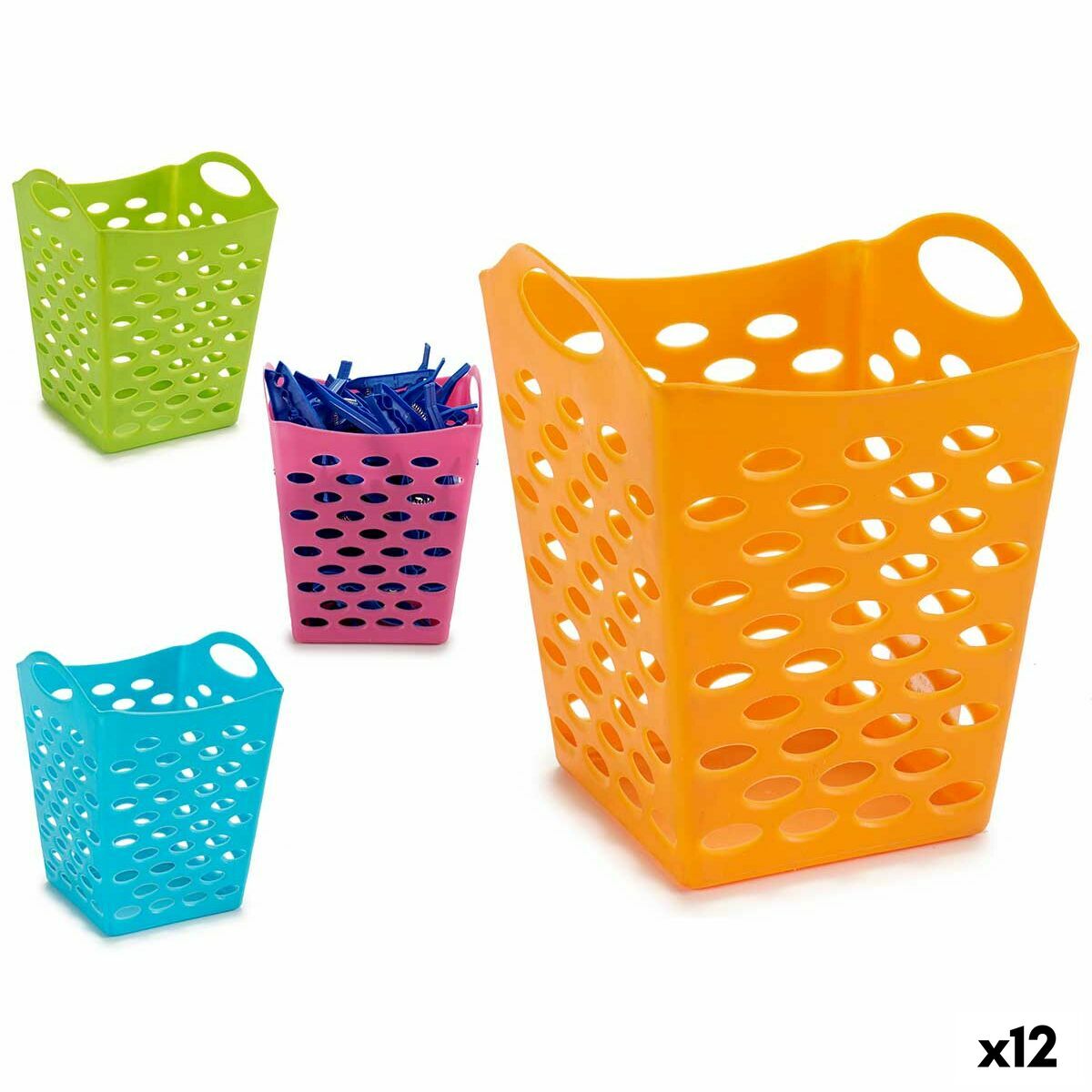 Košík na štipce Polyetylén 13 x 17 x 13 cm (12 kusov)