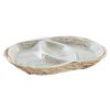 Tácka na chuťovky DKD Home Decor 38 x 25 x 4 cm Sklo Prírodná Transparentná