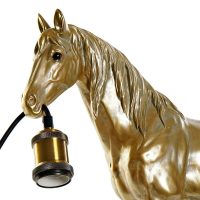 Stolná lampa DKD Home Decor Živica 25W 220 V Zlatá Kôň (59.5 x 16.5 x 47 cm)