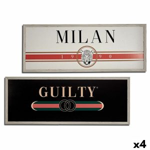 Maľba GUILTY MILAN drevotriesková doska 2 x 46 x 121 cm (4 kusov)