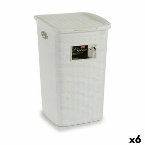Kôš na prádlo Stefanplast Elegance Biela Plastické 50 L 36,5 x 54,5 x 38 cm (6 kusov)