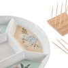 Tácka na chuťovky DKD Home Decor 23,5 x 23,5 x 3 cm zelená Kamenina