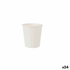 Sada pohárov Algon Jednorázový; nevratný Kartón Biela 20 Kusy 120 ml (24 kusov)