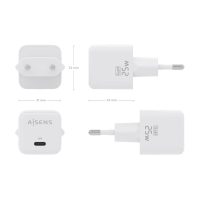 EVOqYjt2iOcLql Stenová nabíjačka Aisens ASCH-25W1P012-W Biela 25 W (1 kusov)