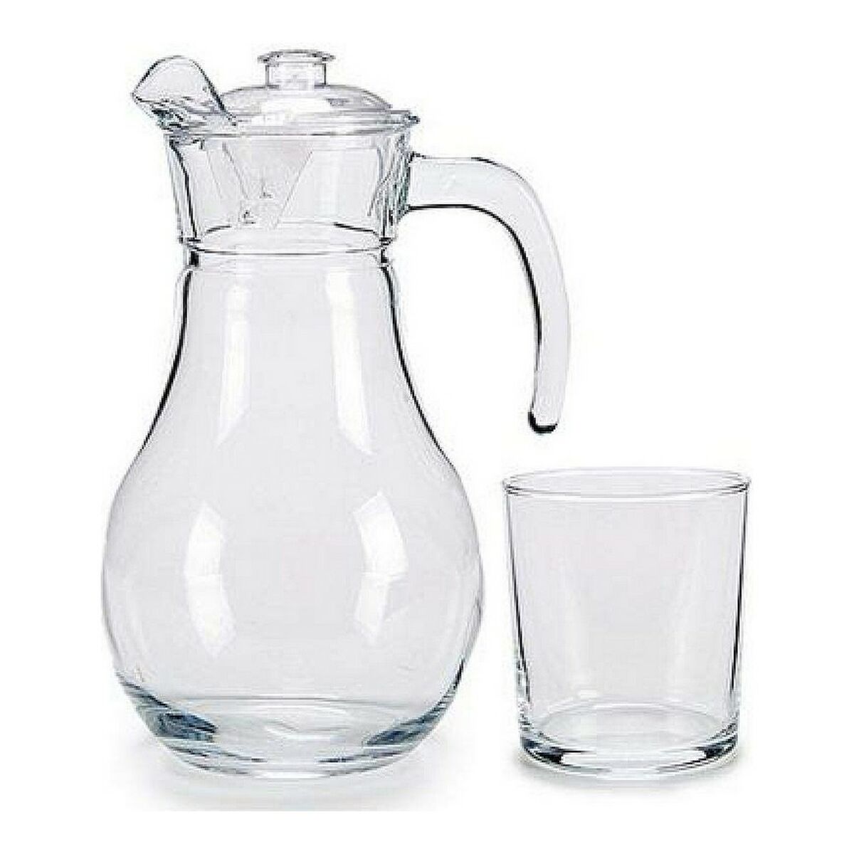 Sada pohárov Vivalto Džbán 5 pcs Transparentná Sklo 4 x (40 cl) / 1 x (1,8 l)