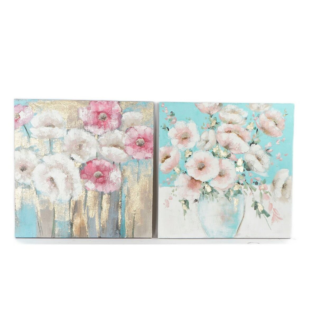 Maľba DKD Home Decor 99,5 x 3,5 x 99,5 cm Váza Shabby Chic (2 kusov)