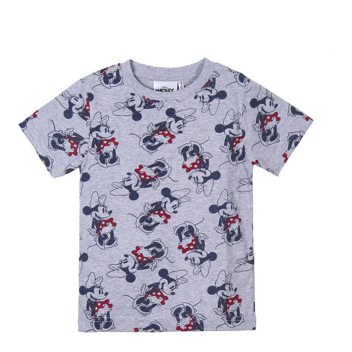 Detské Tričko s krátkym rukávom Minnie Mouse Sivá