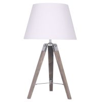 Stolná lampa Home ESPRIT Biela Gaštanová Drevo 36 x 36 x 60 cm
