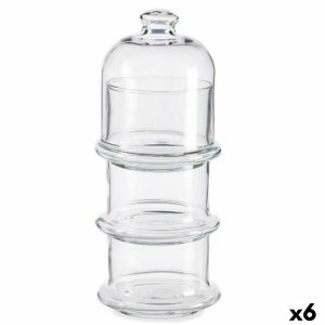 Sada dóz Patisserie Čokoládky Stohovateľné Sklo 9 x 22 x 9 cm (6 kusov)