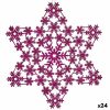 Vianočná ozdoba Hviezda Fuchsiová 29 x 0,1 x 32 cm (24 kusov)