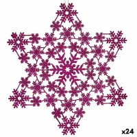 Vianočná ozdoba Hviezda Fuchsiová 29 x 0,1 x 32 cm (24 kusov)