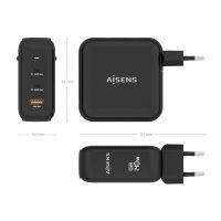 GzrUpa9LDkFHp3 Stenová nabíjačka Aisens ASCH-140W3P031-BK 140 W Čierna (1 kusov)