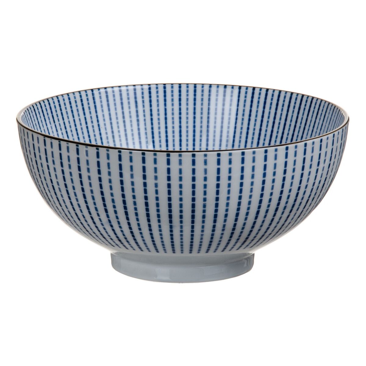 Miska na šalát 20 x 20 x 9,5 cm Porcelán Modrá Biela