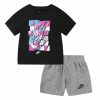 Detská športová súprava Nike Nsw Add Ft Čierna Sivá 2 Kusy