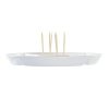 Tácka na chuťovky DKD Home Decor Modrá Prírodná Bambus Kamenina Stredozemný 23,5 x 23,5 x 7 cm