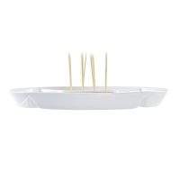 Tácka na chuťovky DKD Home Decor Modrá Prírodná Bambus Kamenina Stredozemný 23,5 x 23,5 x 7 cm