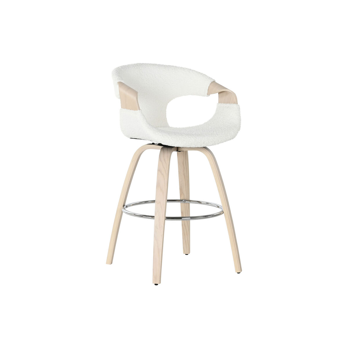 Stolička Home ESPRIT Biela Drevo 55,5 x 52,5 x 92,5 cm