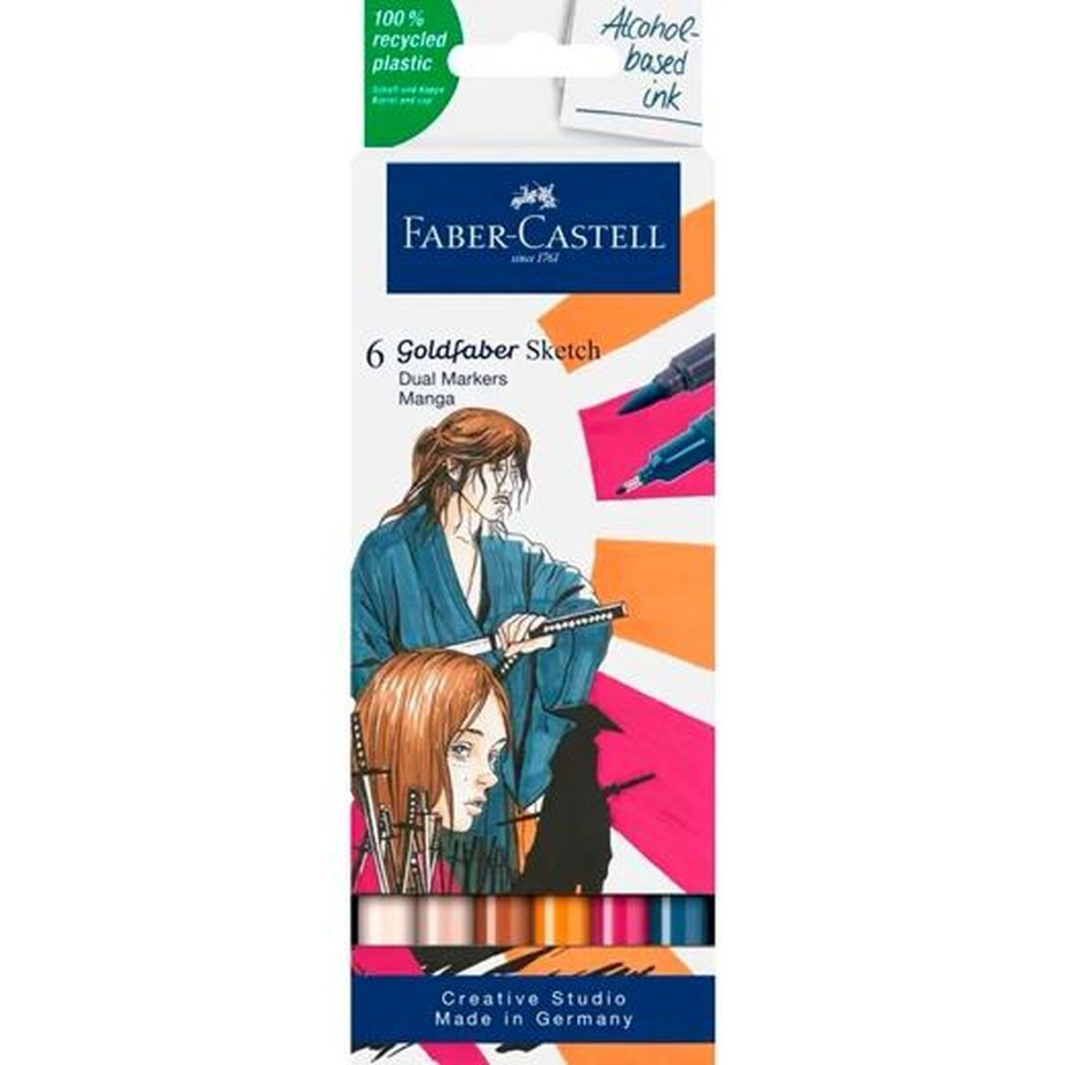 Sada fixiek Faber-Castell Goldfaber Sketch – Manga Dve 6 Kusy