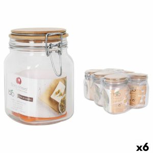 Pohár Borgonovo Primizie Hermetické uzatvorenie. Bambus 1L 10,5 x 10,5 x 15,5 cm (6 kusov)