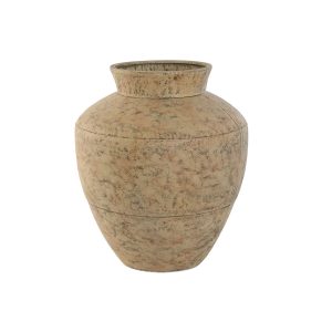 Váza Home ESPRIT Béžová Kov 33 x 33 x 37 cm