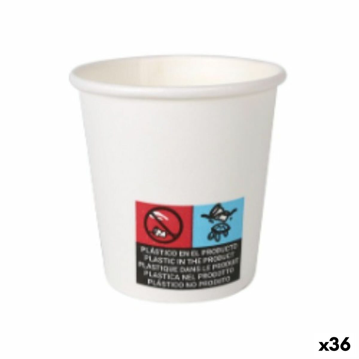 Sada pohárov Algon Kartón Jednorázový; nevratný Biela 36 Kusov 80 ml (50 Kusy)