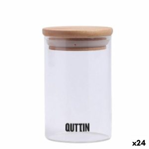 Priesvitná sklenená nádoba Quttin    6,5 x 11 cm Silikónové 250 ml (24 kusov)