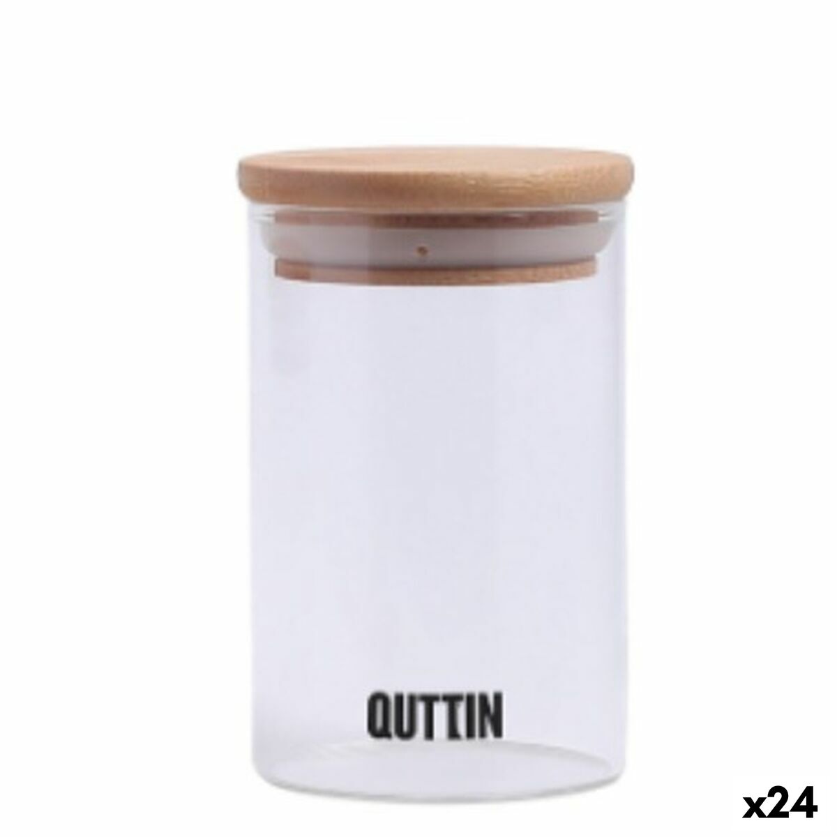 Priesvitná sklenená nádoba Quttin 6,5 x 11 cm Silikónové 250 ml (24 kusov)