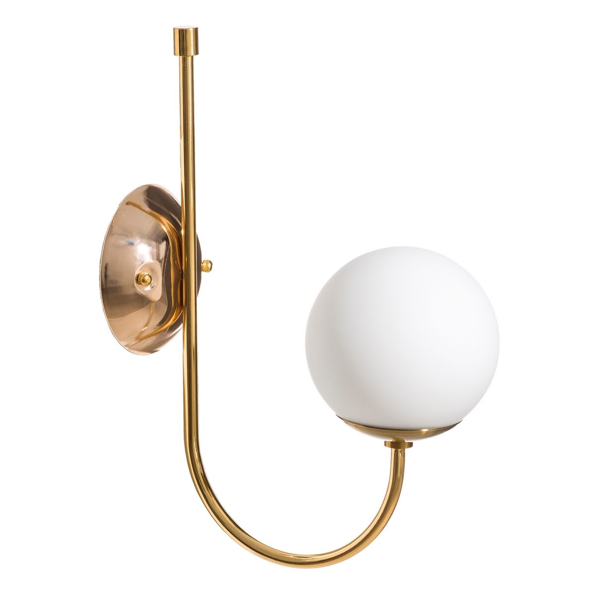 Nástenná lampa 24,8 x 24,8 x 42 cm Sklo Zlatá Kov Biela Vintage