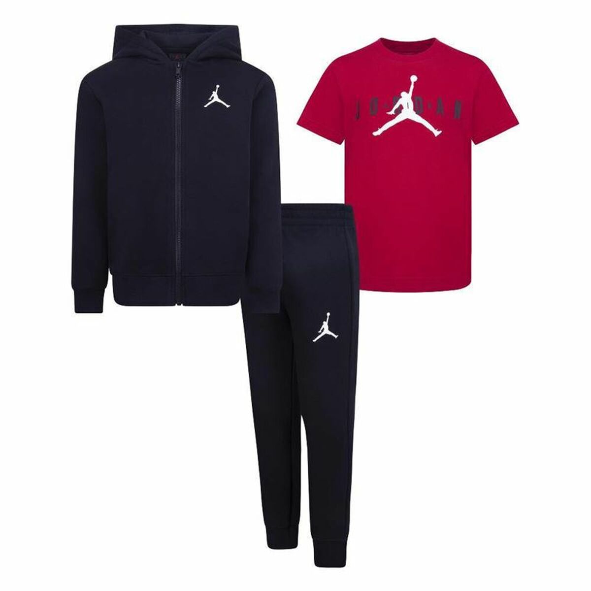 Športová súprava pre bábätká Jordan Essentials Fleeze Box Čierna Červená