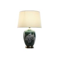 Stolná lampa Home ESPRIT Biela zelená Tyrkysový Zlatá Keramický 50 W 220 V 40 x 40 x 59 cm
