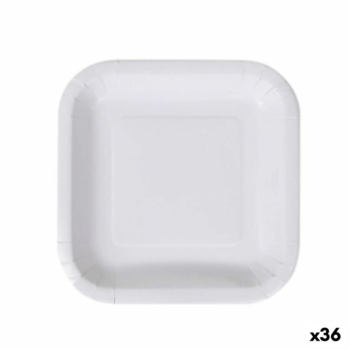 Sada tanierov Algon Jednorázový; nevratný Biela Kartón 20 cm (36 Kusov)