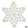Vianočná ozdoba Hviezda Perleť 31,5 x 32 x 0,1 cm (24 kusov)